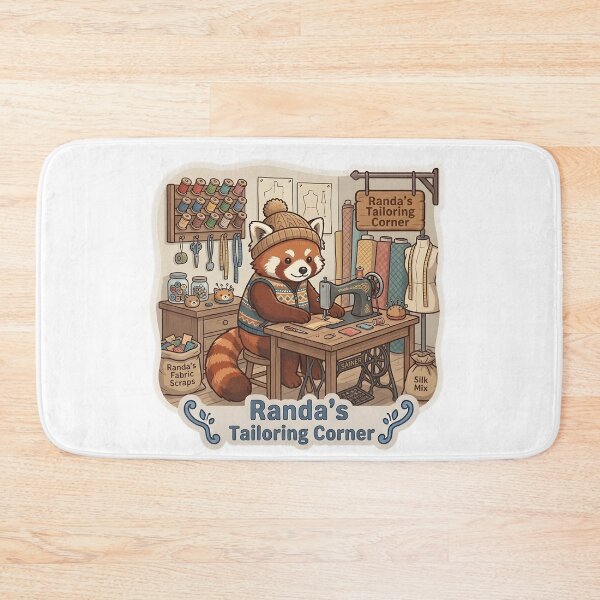 Item preview, Cute Red Panda Tailor – Randa's Tailoring Corner Sewing Gift designed and sold by Isliath.