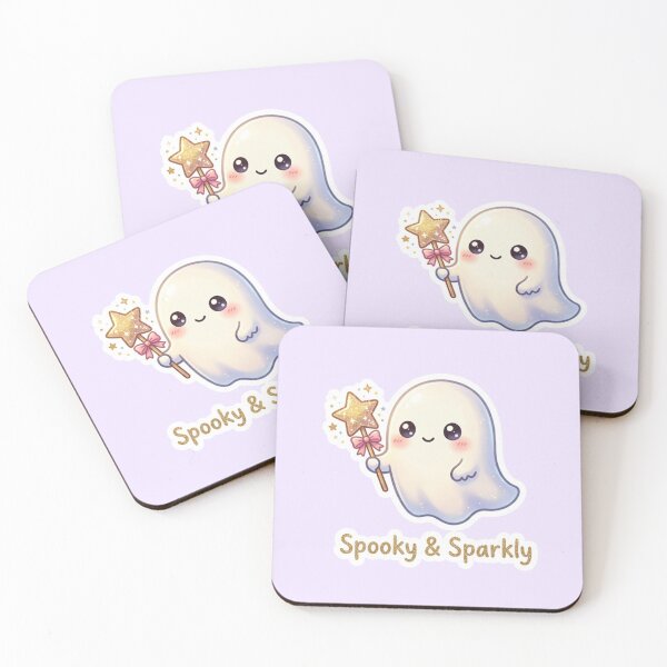 Item preview, Spooky and Sparkly Cute Halloween Ghost Sticker designed and sold by Cerys-GS.