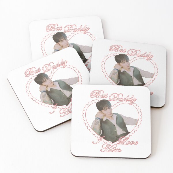 Item preview, BTS Jungkook Jeon Jungkook "But Daddy I Love Him" Pink Heart Aesthetic designed and sold by Mooncreates7.