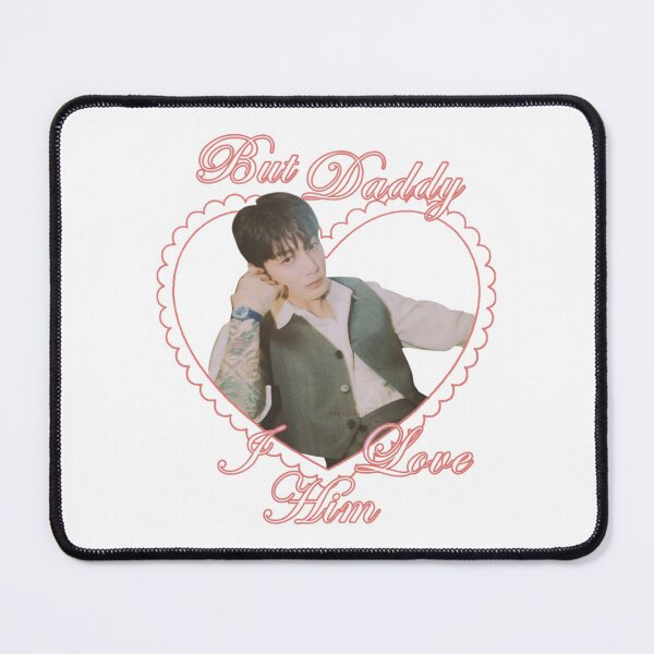 Item preview, BTS Jungkook Jeon Jungkook "But Daddy I Love Him" Pink Heart Aesthetic designed and sold by Mooncreates7.