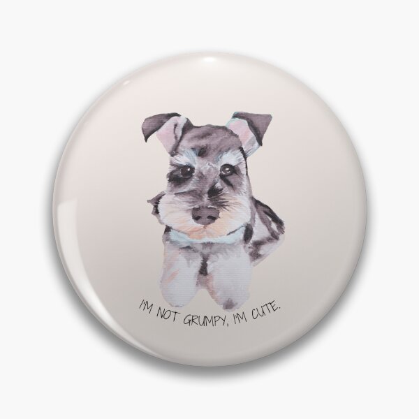 Item preview, Cute Schnauzer Dog Painting with Funny Quote designed and sold by viviwildpaint.