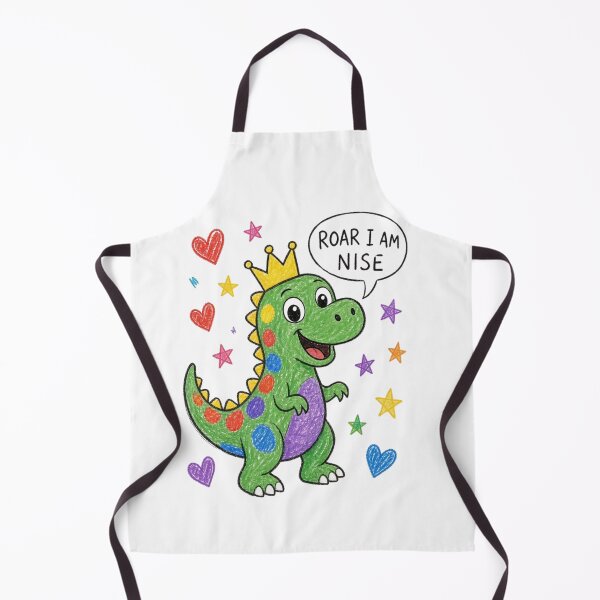 Item preview, Cute Roar I Am Nice Crown Dinosaur Art designed and sold by Pawfect Vibes Hub.