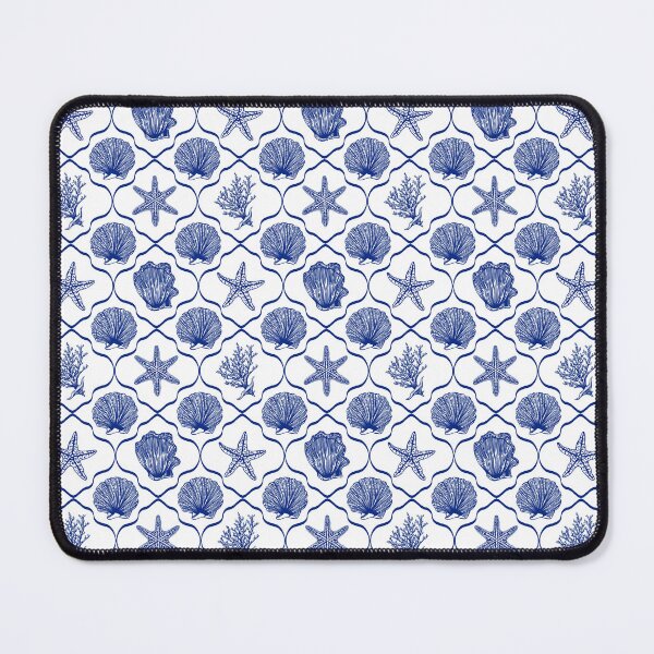 Item preview, Nautical Blue Shell and Starfish Seamless Pattern designed and sold by Onulodesign.