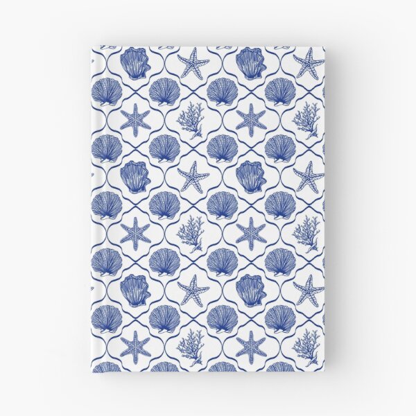 Item preview, Nautical Blue Shell and Starfish Seamless Pattern designed and sold by Onulodesign.