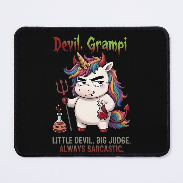 Item preview, Devil Grampi Little Devil Big Judge Funny Halloween Unicorn designed and sold by Sitred123.