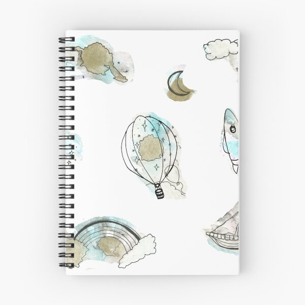 Item preview, Dreamy Sky Sticker Sheet - Hot Air Balloon, Rocket Ship, Moon & Rainbow Stickers designed and sold by FaireWaveArt.