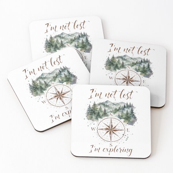 Item preview, Im Not Lost Im Exploring Adventure Compass Nature Art designed and sold by Vibe-Vary.