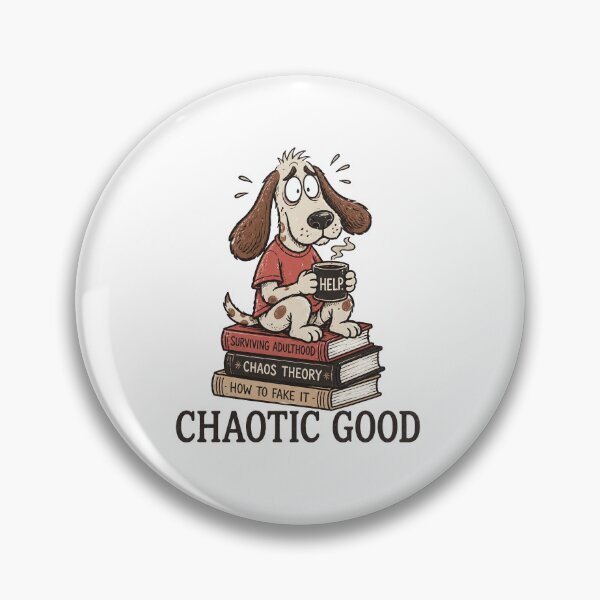 Item preview, Chaotic Good Anxious Dog Reading Books designed and sold by 4Titik.