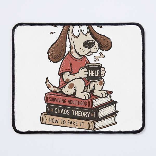 Item preview, Chaotic Good Anxious Dog Reading Books designed and sold by 4Titik.