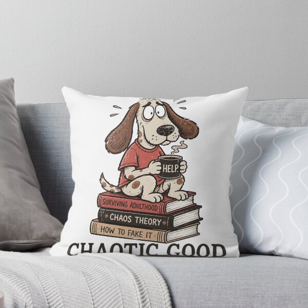 Item preview, Chaotic Good Anxious Dog Reading Books designed and sold by 4Titik.