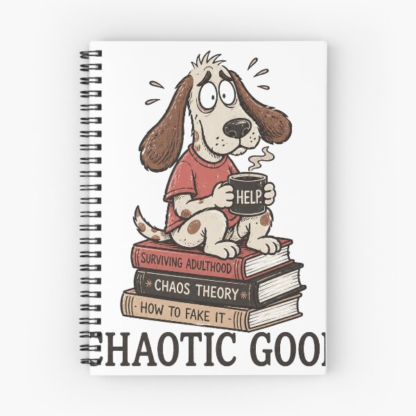 Item preview, Chaotic Good Anxious Dog Reading Books designed and sold by 4Titik.