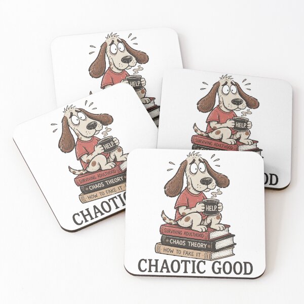Item preview, Chaotic Good Anxious Dog Reading Books designed and sold by 4Titik.