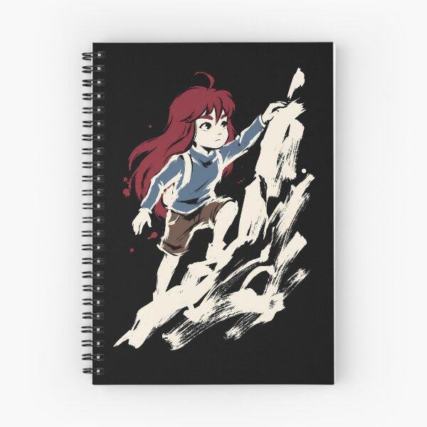 Item preview, Madeline Climbing the Mountain Celeste Sumi-e Anime Gaming Streetwear Tee designed and sold by Senpaiwaves.
