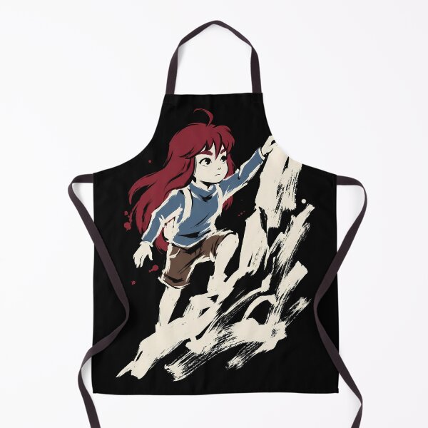 Item preview, Madeline Climbing the Mountain Celeste Sumi-e Anime Gaming Streetwear Tee designed and sold by Senpaiwaves.