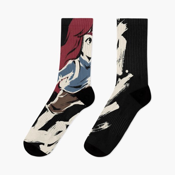 Item preview, Madeline Climbing the Mountain Celeste Sumi-e Anime Gaming Streetwear Tee designed and sold by Senpaiwaves.