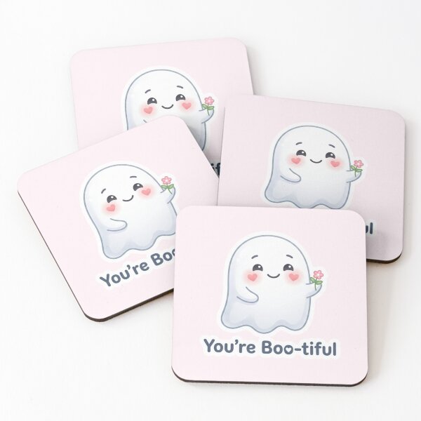 Item preview, You’re Boo‑tiful Cute Halloween Ghost Sticker designed and sold by Cerys-GS.