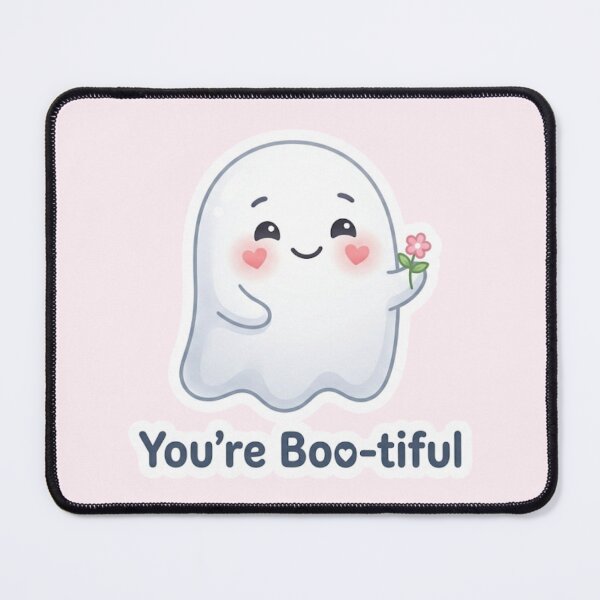 Item preview, You’re Boo‑tiful Cute Halloween Ghost Sticker designed and sold by Cerys-GS.