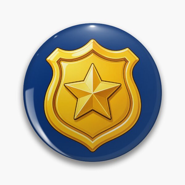 Item preview, Golden Police Badge Illustration for Law Enforcement Themes designed and sold by Theproxmrt.