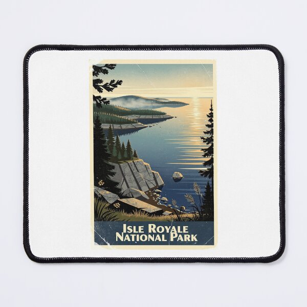 Item preview, Isle Royale National Park Vintage Travel Art designed and sold by Teelogic.