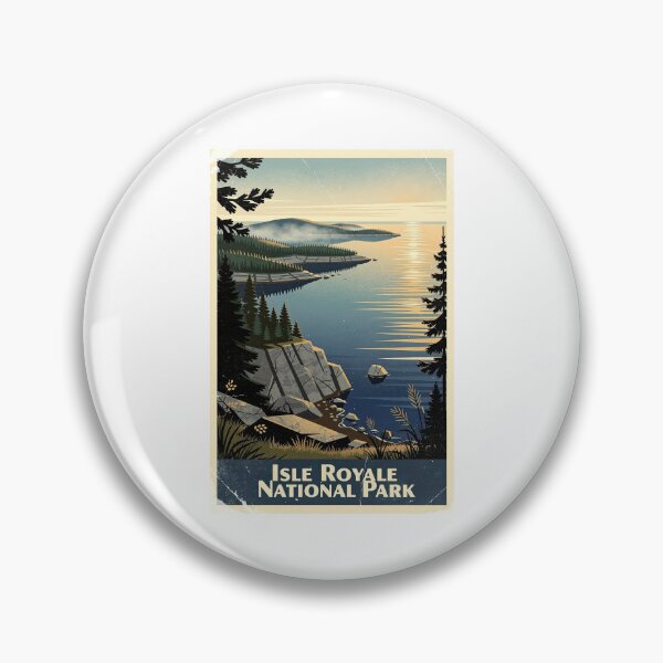 Item preview, Isle Royale National Park Vintage Travel Art designed and sold by Teelogic.