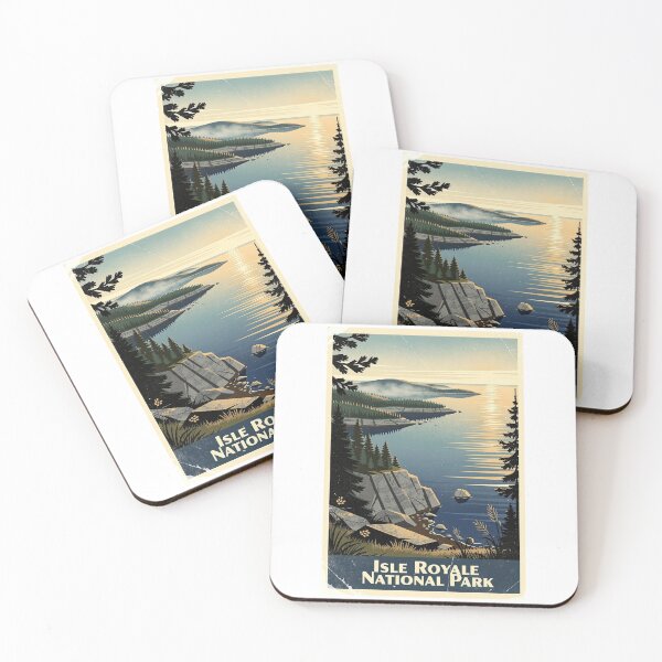 Item preview, Isle Royale National Park Vintage Travel Art designed and sold by Teelogic.