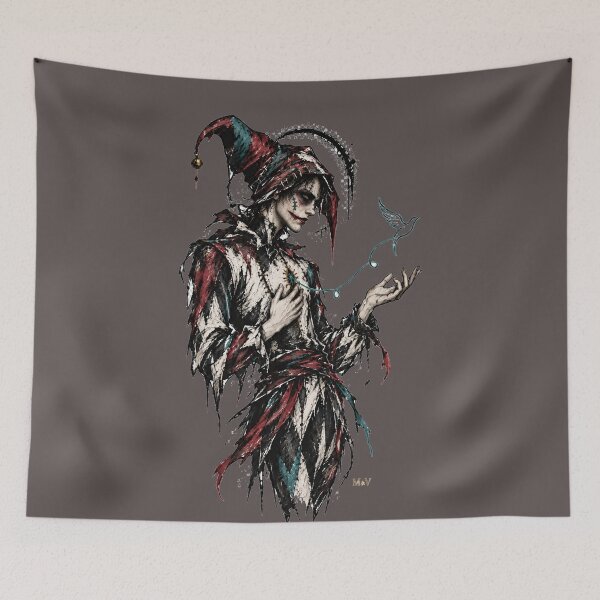 Item preview, Gothic Jester Releasing a Bird designed and sold by Qenlo.