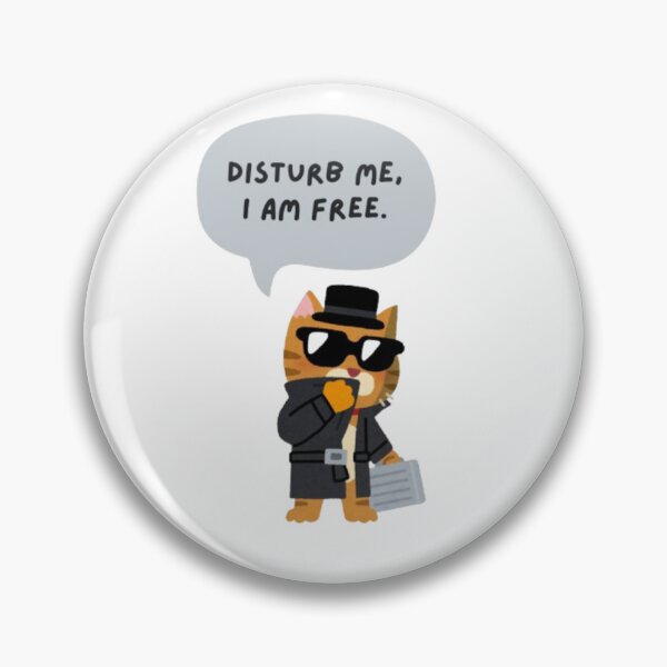 Item preview, DISTURB ME I AM FREE. CAT TYPOGRAPHY DESIGN. designed and sold by TypeMuse.