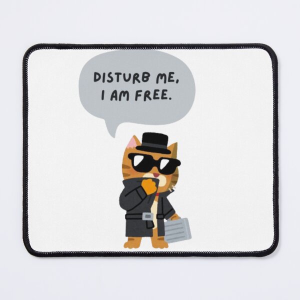 Item preview, DISTURB ME I AM FREE. CAT TYPOGRAPHY DESIGN. designed and sold by TypeMuse.