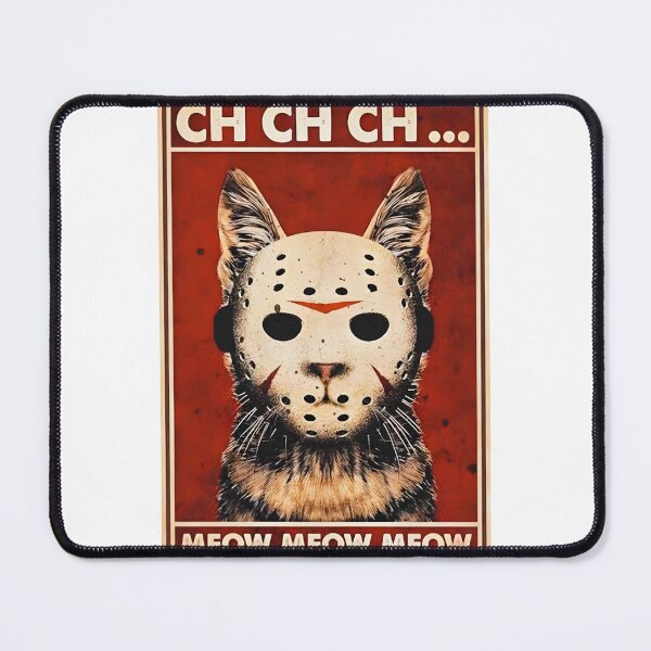 Item preview, Jason Voorhees Inspired Cat Illustration with Hockey Mask Horror Design designed and sold by satawis.