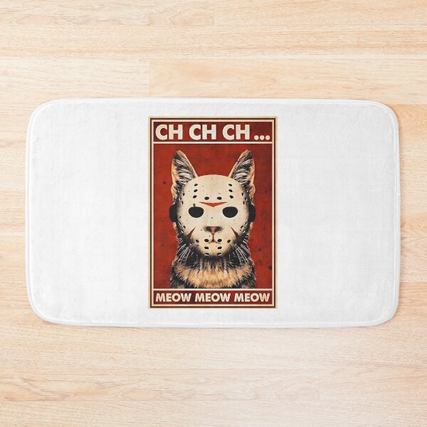 Item preview, Jason Voorhees Inspired Cat Illustration with Hockey Mask Horror Design designed and sold by satawis.
