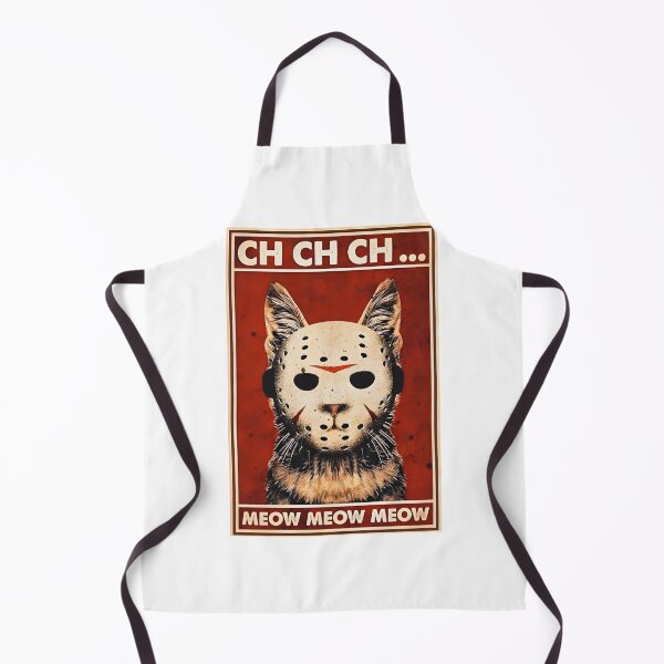 Item preview, Jason Voorhees Inspired Cat Illustration with Hockey Mask Horror Design designed and sold by satawis.