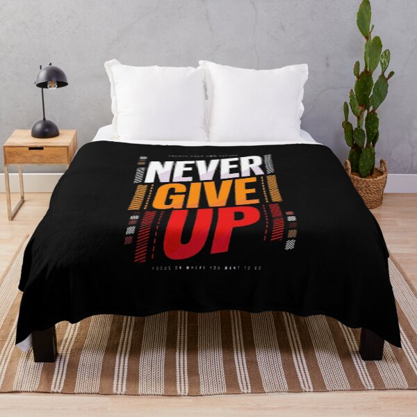 Item preview, Never Give Up Streetwear Typography Motivational Quote Art designed and sold by Vibe-Vary.