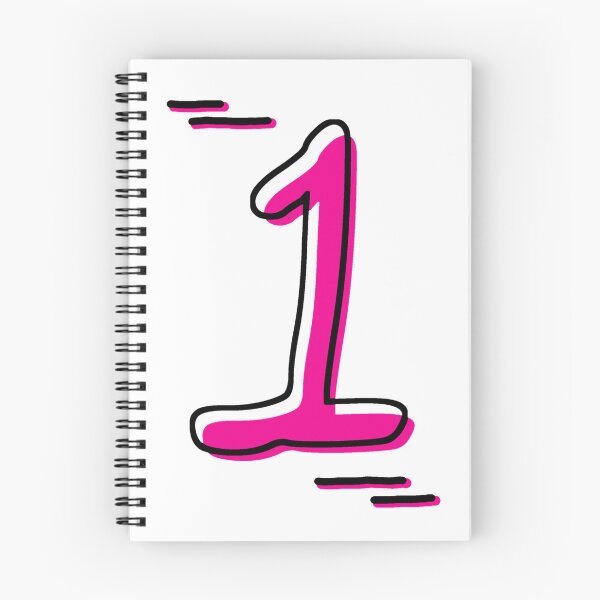 Item preview, Number 1 - Bold Pink Artistic Numeral Design designed and sold by Dyche Studio.