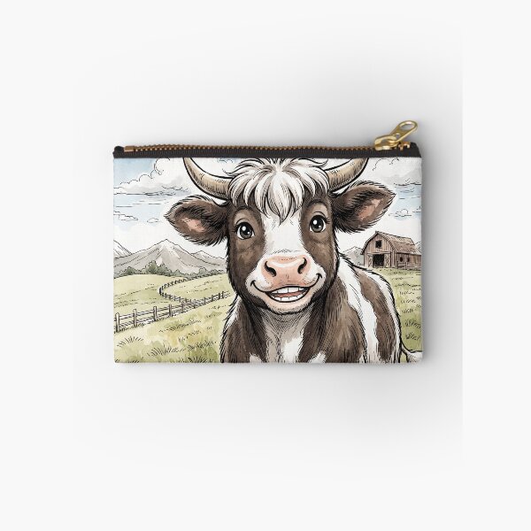 Item preview, Shetland Cow Smiling Anime Style designed and sold by Home Decor Art.