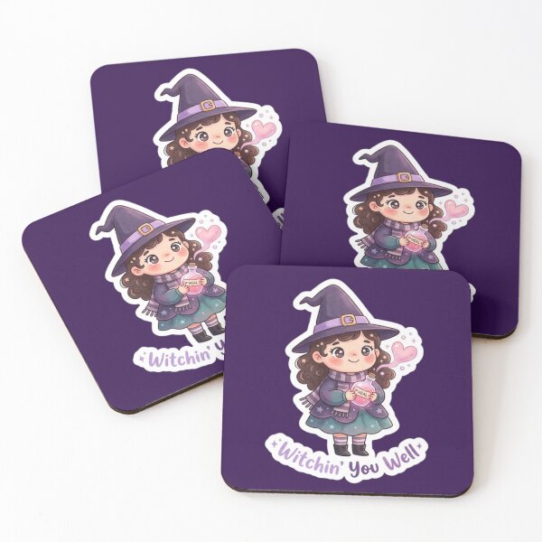 Item preview, Witchin’ You Well Cute Halloween Witch Sticker designed and sold by Cerys-GS.