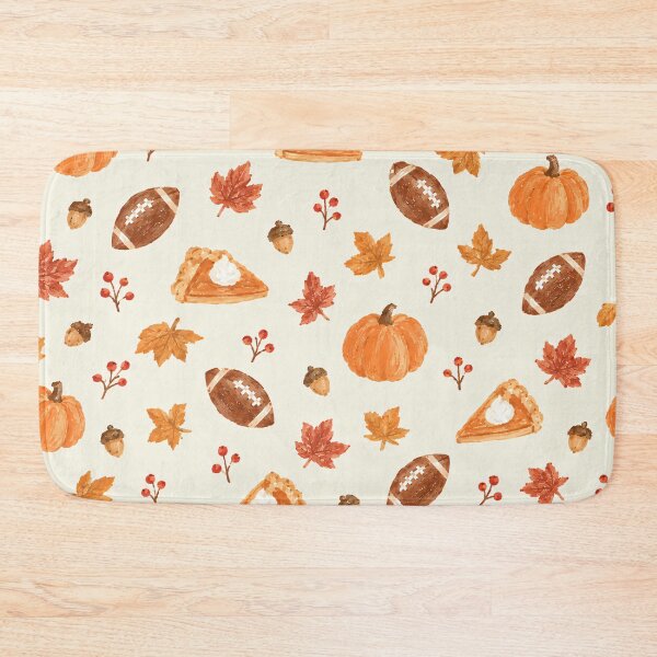 Item preview, Watercolor Fall Football Pumpkin Pie & Autumn Leaves designed and sold by Luv4tete.