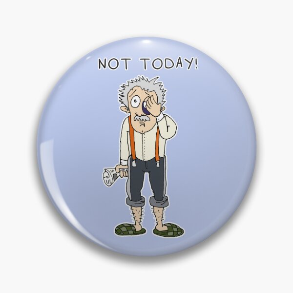 Item preview, Not Today Sticker | Sarcastic Grandpa Cartoon & Refusal Meme designed and sold by MyxaART.
