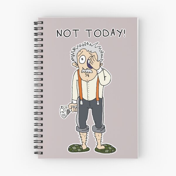 Item preview, Not Today Sticker | Sarcastic Grandpa Cartoon & Refusal Meme designed and sold by MyxaART.