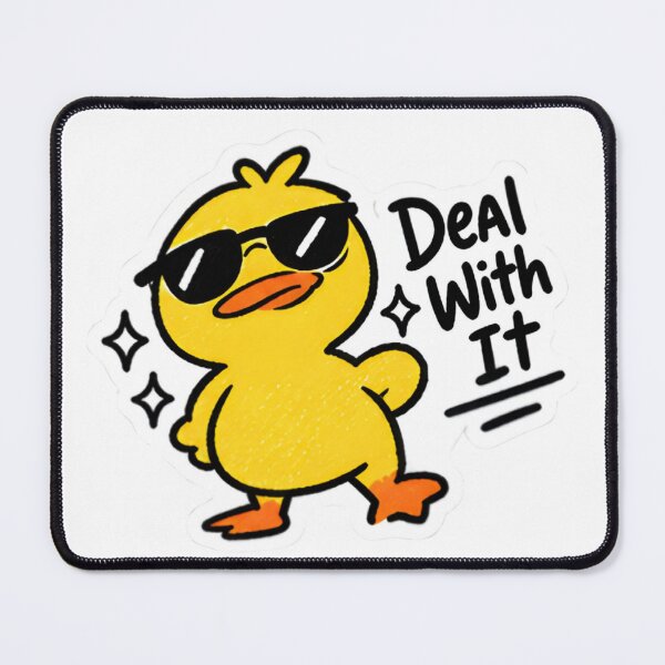 Item preview, Deal With It Duck - Sassy Cartoon Duck with Sunglasses designed and sold by Duck lovers.