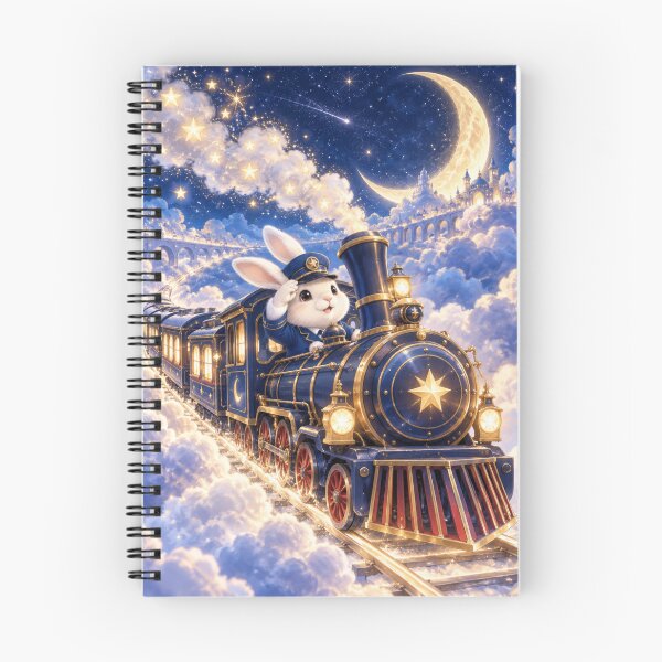 Item preview, Moonlight Bunny Express – Magical Train in the Stars designed and sold by SEIMEI2025.