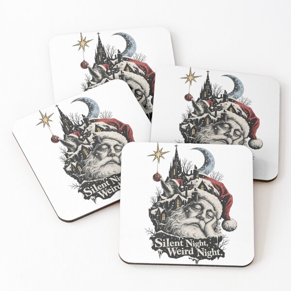 Item preview, Silent Night Weird Night Sleeping Santa Winter Village Art designed and sold by zzz888.