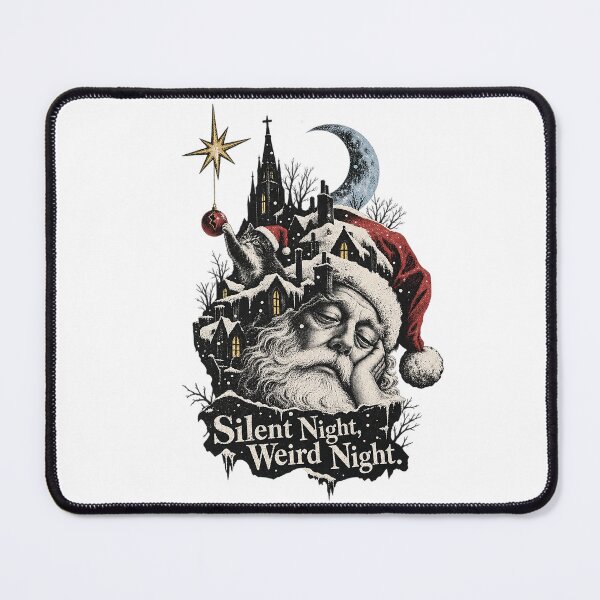 Item preview, Silent Night Weird Night Sleeping Santa Winter Village Art designed and sold by zzz888.