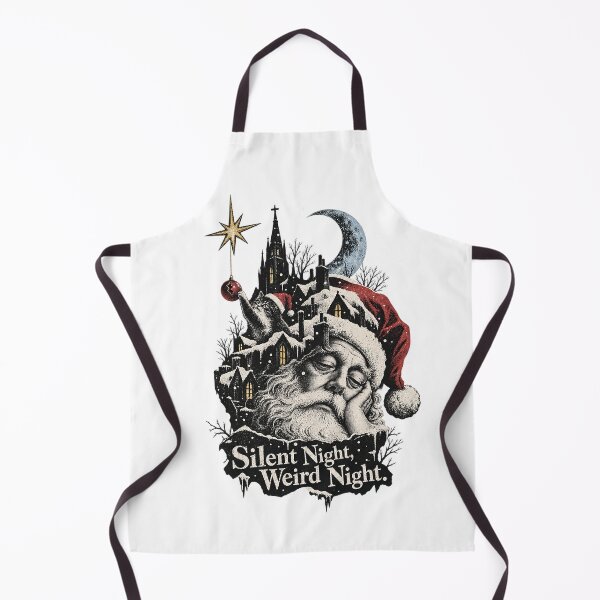Item preview, Silent Night Weird Night Sleeping Santa Winter Village Art designed and sold by zzz888.