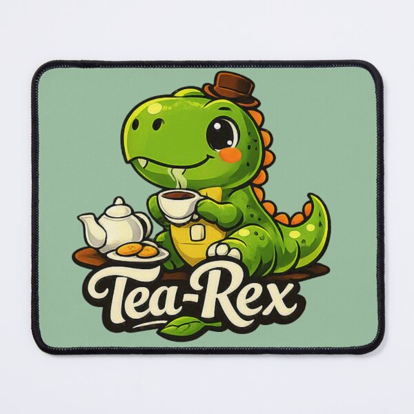 Item preview, Tea‑Rex Funny Dinosaur Quote designed and sold by Dew Drop Designs.
