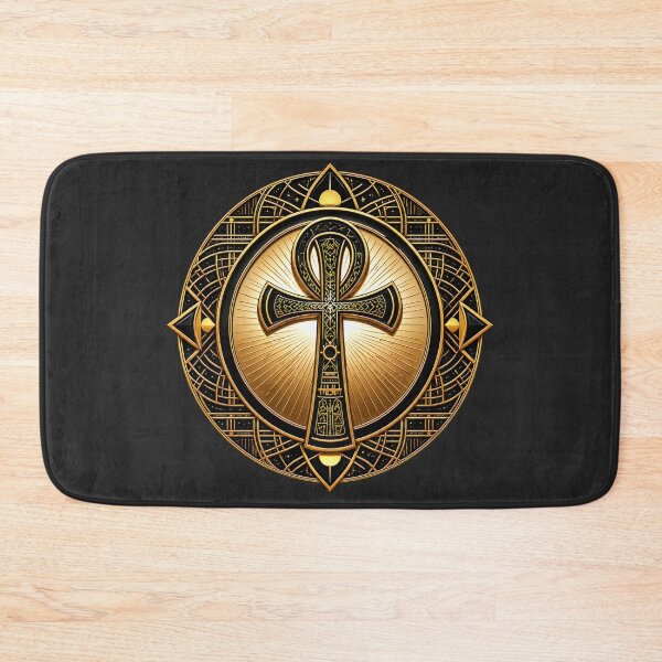 Item preview, Ancient Egyptian Ankh Symbol with Intricate Geometric Design - African Spirituality Art designed and sold by 'VARI'.