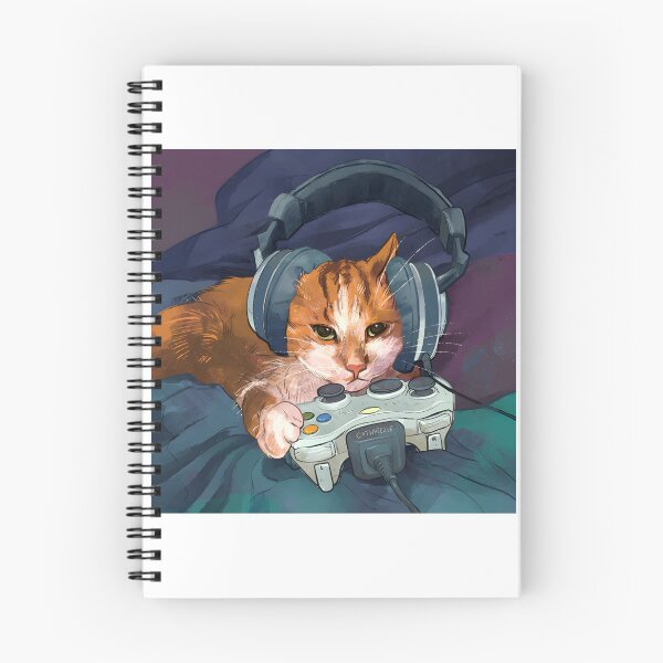 Item preview, Gamer Cat Illustration - Second Design in the Series for Gaming Enthusiasts designed and sold by satawis.