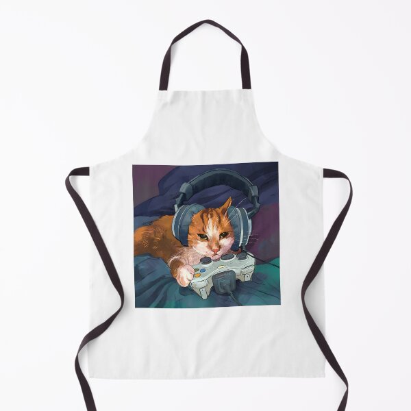 Item preview, Gamer Cat Illustration - Second Design in the Series for Gaming Enthusiasts designed and sold by satawis.
