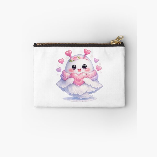 Item preview, Valentine Heart Ghost – Soft Pastel Kawaii Love Spirit designed and sold by Sommium .