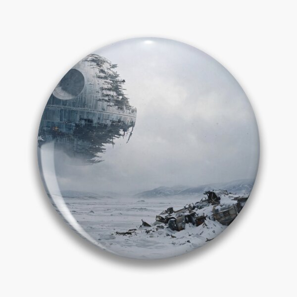 Item preview, Damaged Death Star Over Snowy Landscape designed and sold by Late Theory.