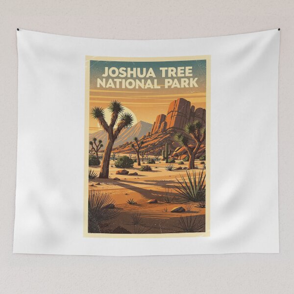 Item preview, Joshua Tree National Park Vintage Travel Art designed and sold by Teelogic.